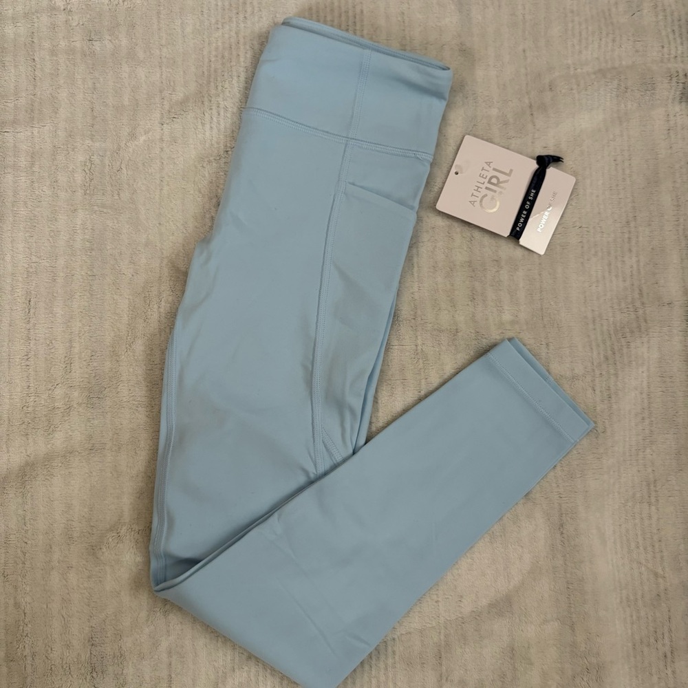 Athleta Kids Leggings in Light Blue NWT